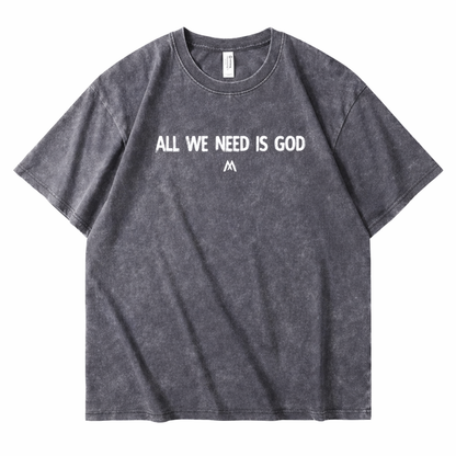 MANEX The Message Tee featuring a graphic design on a casual cotton t-shirt, shown in a neutral setting.