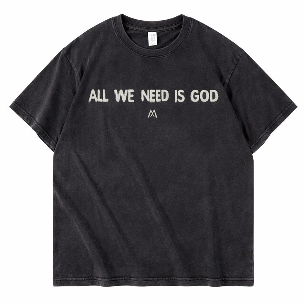 Black The Message Tee by MANEX featuring a bold printed message on soft cotton fabric.