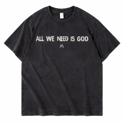 Black The Message Tee by MANEX featuring a bold printed message on soft cotton fabric.